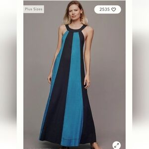 The Ami Linen Halter Maxi Dress by Maeve